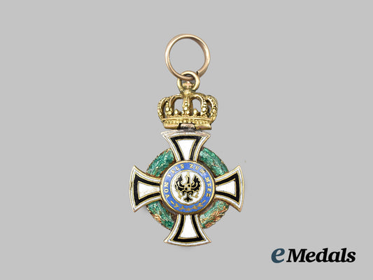 prussia,_kingdom._a_royal_house_order_of_hohenzollern,_miniature_knight’s_cross_in_gold___m_n_c0554