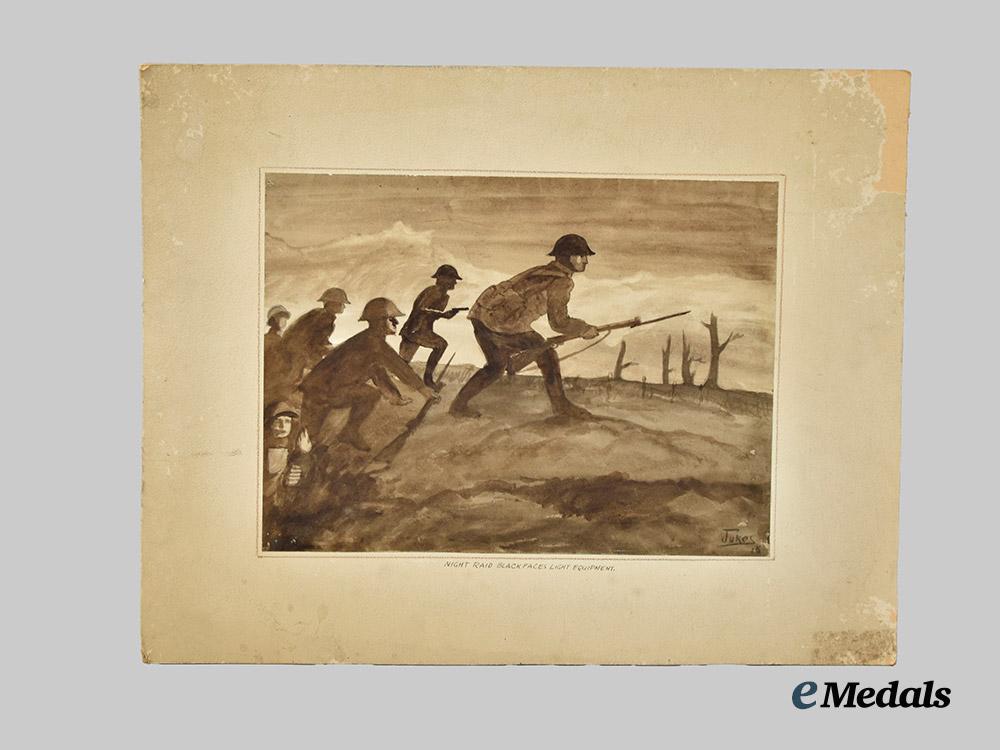 canada,_c_e_f._two_first_war_ink_on_paper_paintings,_by_pte._jukes1918___m_n_c0567