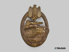Germany, Wehrmacht. A Panzer Assault Badge in Bronze, by Karl Wurster