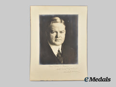 United States. A Signed Photograph of 31st President of the United States Herbert Hoover