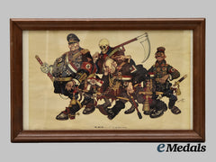 United States. A Framed Print of “Il Duce…”, by Arthur Szyk