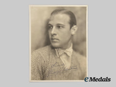Italy, Kingdom. A Signed Studio Photograph of “The Latin Lover” Rudolph Valentino