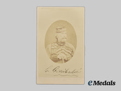 Italy, Kingdom. A Signed Studio Photograph of Giuseppe Garibaldi