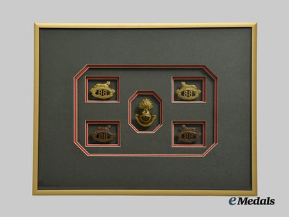 canada,_dominion._a_framed_set_of88th_regiment,_victoria_fusiliers_badges,_c.1900___m_n_c0676