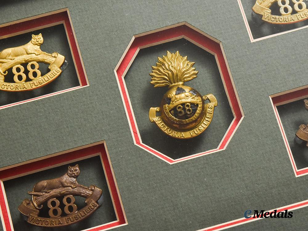 canada,_dominion._a_framed_set_of88th_regiment,_victoria_fusiliers_badges,_c.1900___m_n_c0679
