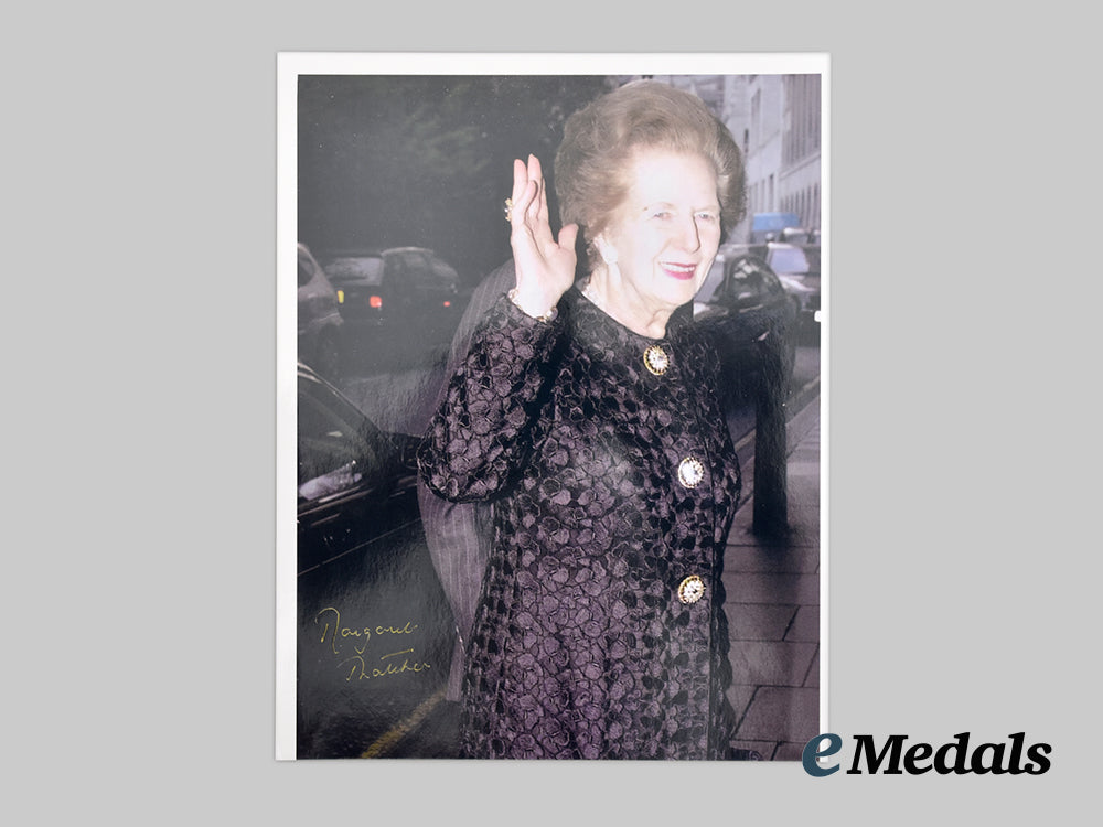 united_kingdom._a_large_signed_photograph_and_calling_card_by_former_british_prime_minister_margaret_thatcher___m_n_c0681