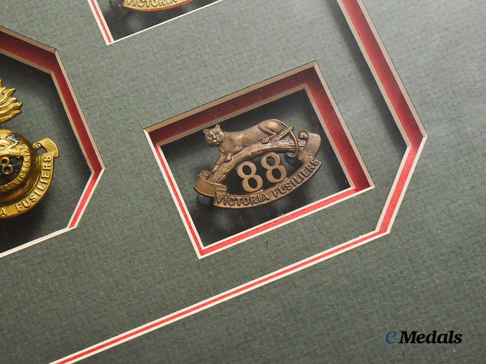 canada,_dominion._a_framed_set_of88th_regiment,_victoria_fusiliers_badges,_c.1900___m_n_c0682