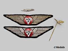 Germany, Third Reich. A Lot of Wiener Neustädter Flugzeugwerke Employee Insignia