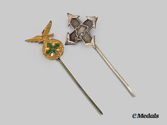 Hungary, Kingdom. A Pair of Fascist Party Membership Pins