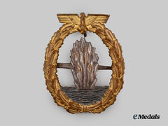 Germany, Kriegsmarine. A Minesweeper War Badge, Variation 3, by Wilhelm Deumer