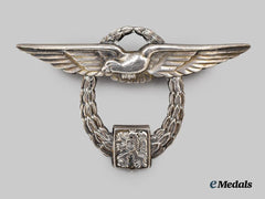 Czechoslovakia, I Republic. A Civil Pilot Badge in Silver, by Karnet & Kysely, c.1935