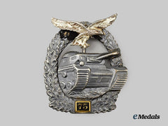 Germany, Federal Republic. A Luftwaffe Panzer Badge, Special Grade for 75 Engagements, 1957 Version