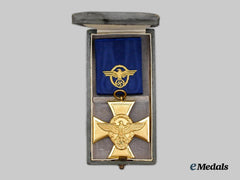 Germany, Ordnungspolizei. A Long Service Award, I Class for 25 Years, with Case