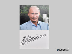 Russia, Republic. A Signed Photograph of President of the Russian Federation Vladimir Putin