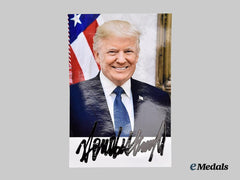 United States. A Signed Official Portrait of the 45th President of the United States Donald Trump