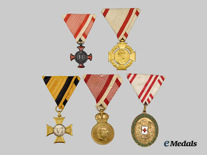 austria,_imperial._a_lot_of_five_austrian_decorations___m_n_c0880