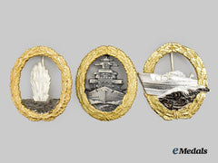 Germany, Federal Republic. A Lot of Kriegsmarine Badges, 1957 Versions