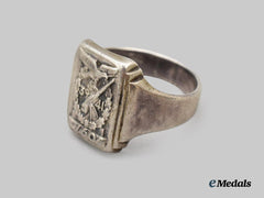 Germany, Luftwaffe. A Flak-Abteilung 604 Commemorative Silver Ring
