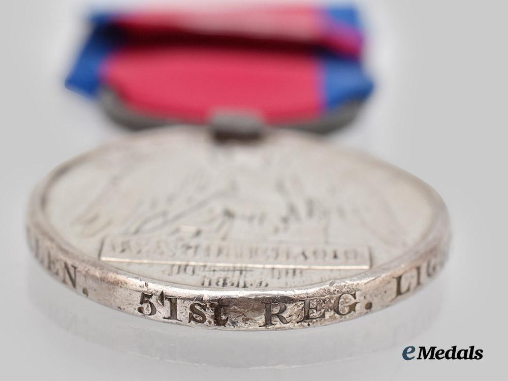 united_kingdom._a_waterloo_medal_to_private_charles_allen,51st_light_infantry___m_n_c0976