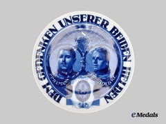 Germany, Imperial. A Max Immelmann and Oswald Boelcke Commemorative Plate, by Rosenthal