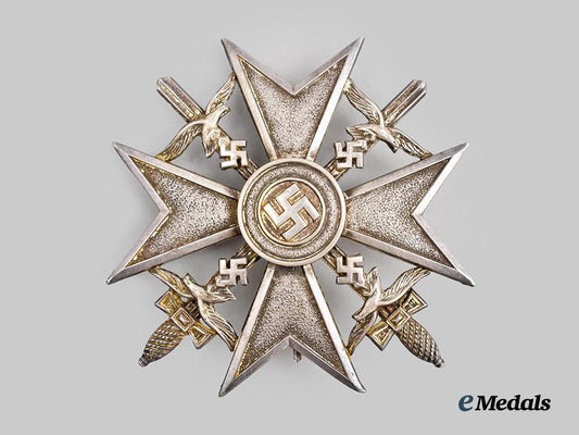 germany,_wehrmacht._a_spanish_cross,_silver_grade_with_swords,_owner-_attributed_example___m_n_c1044