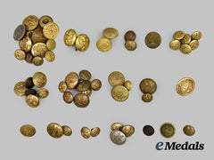 United States. Sixty-One Military and Associated Uniform Buttons, c.1860