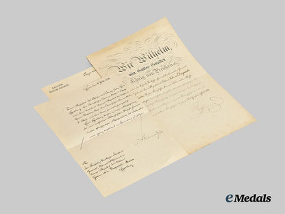 germany,_empire._a_group_of_award_and_supplemental_documents_for_an_order_of_the_crown_i._class_to_fedor_von_drigalski-_pascha___m_n_c1121