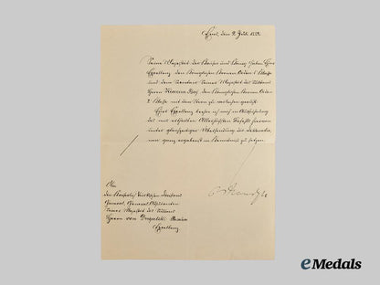 germany,_empire._a_group_of_award_and_supplemental_documents_for_an_order_of_the_crown_i._class_to_fedor_von_drigalski-_pascha___m_n_c1124