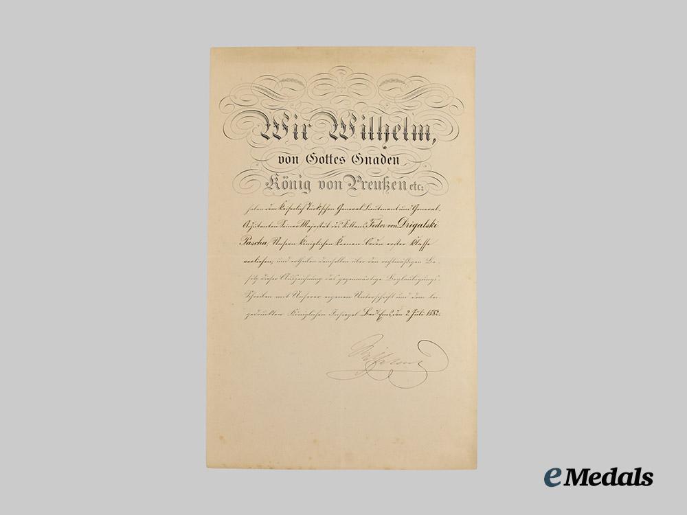 germany,_empire._a_group_of_award_and_supplemental_documents_for_an_order_of_the_crown_i._class_to_fedor_von_drigalski-_pascha___m_n_c1128