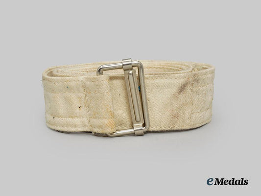 a_german_white_cloth_belt_with_slider_buckle___m_n_c1130