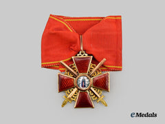Russia, Imperial. An Order of St. Ann, III Class in Gold with Swords, c.1905