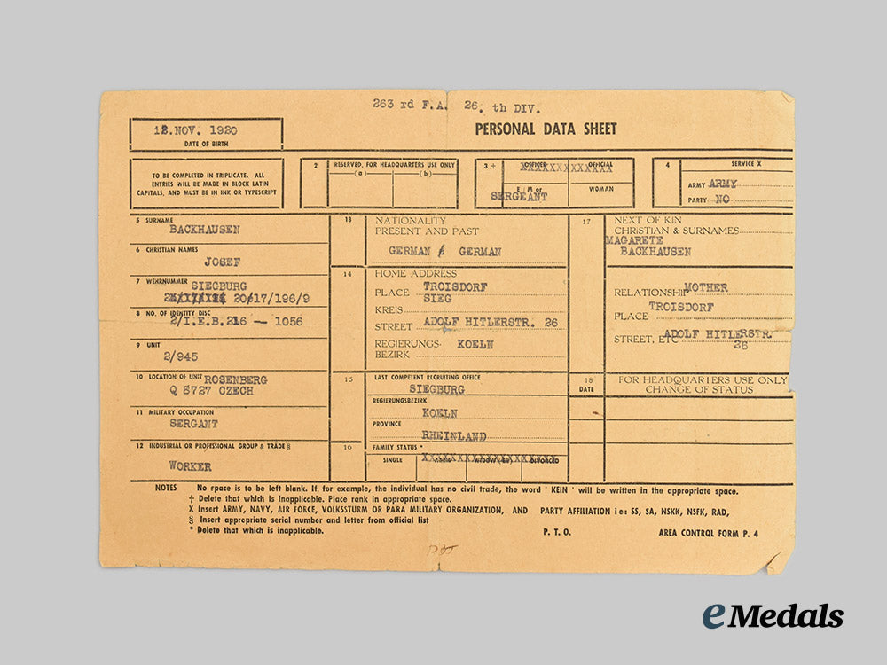 germany,_heer._a_lot_of_award_documents_to_unteroffizier_josef_backhausen,_eastern_front_combatant___m_n_c1285