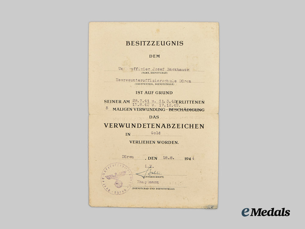 germany,_heer._a_lot_of_award_documents_to_unteroffizier_josef_backhausen,_eastern_front_combatant___m_n_c1286