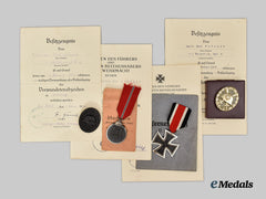 Germany, Luftwaffe. A Rare Lot of Awards and Documents to Obergefreiter Karl Schoppe, Fallschirmäger-Regiment 2