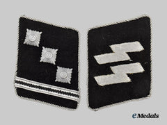 Germany, SS. A Rare Set of Waffen-SS Obersturmführer Collar Tabs