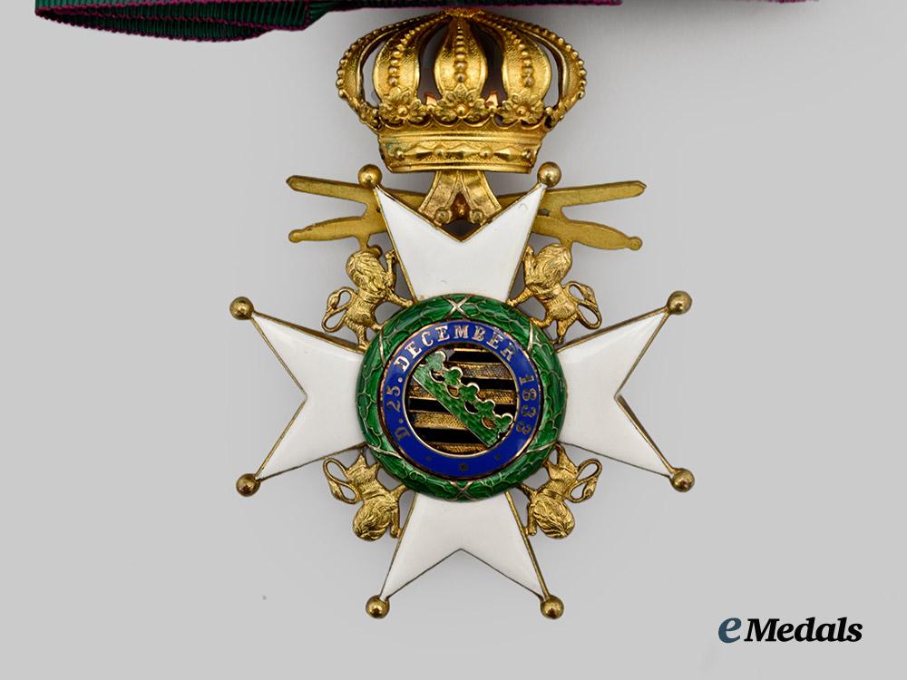 saxe-_ernestine,_duchies._a_house_order_of_saxe-_ernestine,_commander's_cross_with_swords_on_ring___m_n_c1406