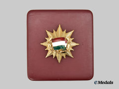 Hungary, People’s Republic. A Cased Order of the Flag of the Republic, I Class with "Diamonds"