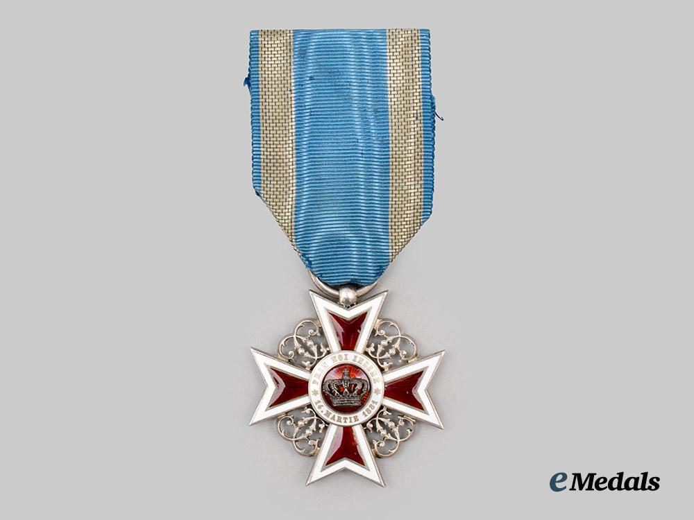 romania,_kingdom._an_order_of_the_crown_of_romania,_v_class_knight,_by_karl_flaischacker,_c.1920___m_n_c1454