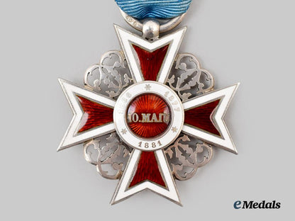 romania,_kingdom._an_order_of_the_crown_of_romania,_v_class_knight,_by_karl_flaischacker,_c.1920___m_n_c1457