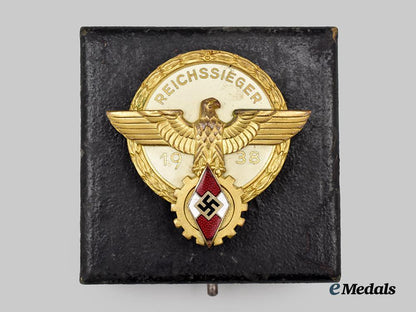 germany,_h_j._a1938_national_trade_competition_victor’s_badge,_gold_grade_in_case,_by_gustav_brehmer___m_n_c1465