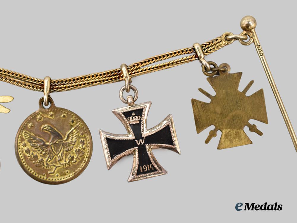 germany,_imperial._a_pair_of_miniature_medal_chains_for_first_world_war_and_freikorps_service___m_n_c1486