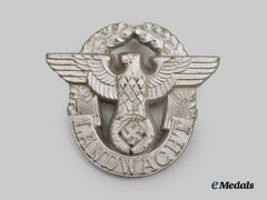 Germany, Ordnungspolizei. A Landwacht Cap Insignia, Glass Version