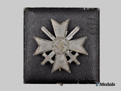 Germany, Wehmacht. A War Merit Cross, I Class with Swords and Case, by Wilhelm Deumer