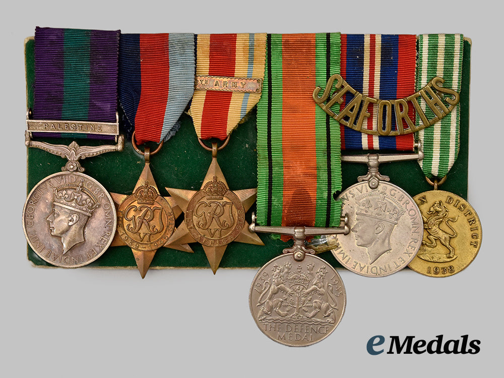 united_kingdom._a_second_war_medal_set_to_pte._cook,_seaforth___m_n_c1597