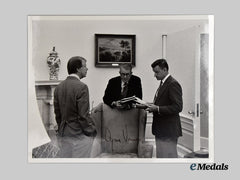 United States. A Signed Photograph of 39th American President Jimmy Carter, Secretary of State Cyrus Vance and Security Advisor Zbigniew Brzezinski