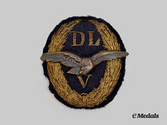 Germany, Weimar Period. A DLV (Airsport Association) Officer’s Visor Cap Insignia