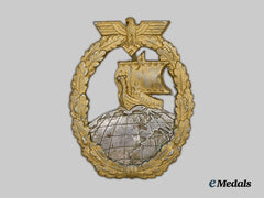 Germany, Kriegsmarine. An Auxiliary Cruiser War Badge, by Steinhauer & Lück