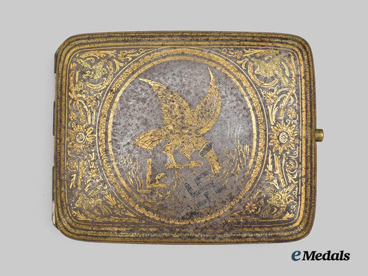 third reich cigarette case Luftwaffe Hitler's Personal Silver Cigarette Box