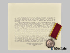 United Kingdom. A China War Medal to Lieutenant Colonel John Adolphus Burton