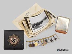 Germany, Wehrmacht. A Rare German Cross in Silver, with Accessories and Photographs, from the Estate of Generalmajor Ernst Merk
